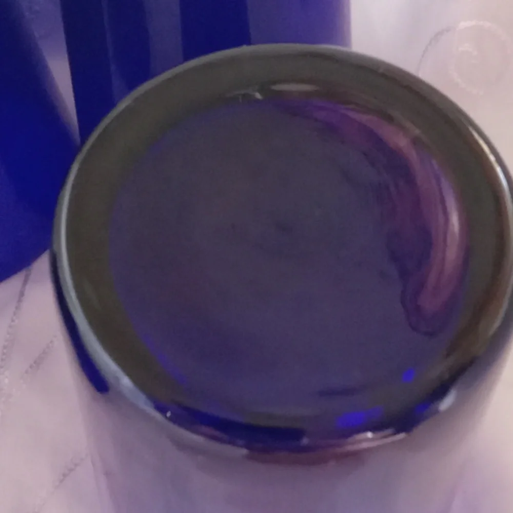 4 Vintage Cobalt Blue Metropolitan Flared Drinking Glasses